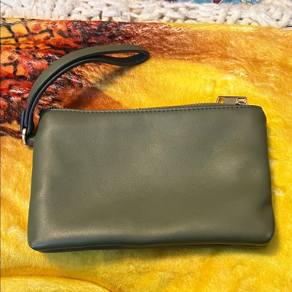 a new day Olive Green Wristlet Clutch